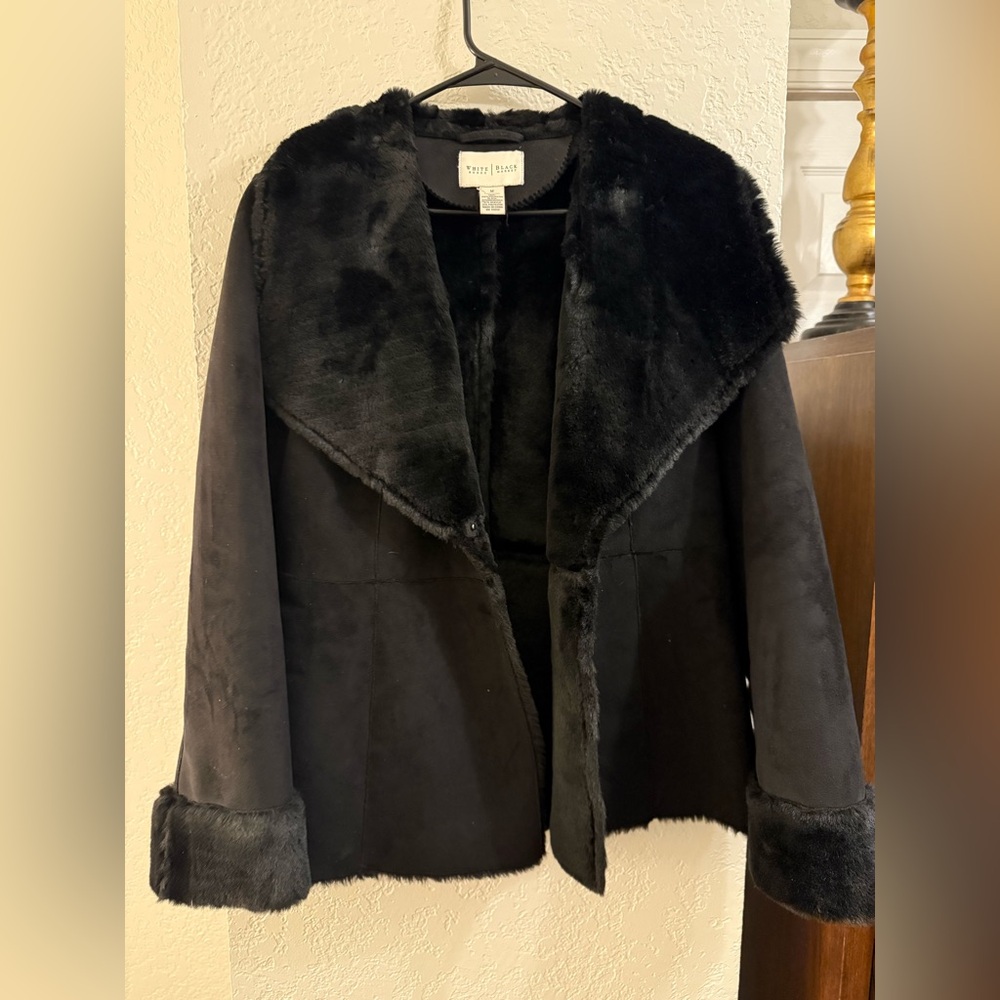 Vintage White House Black Market Black Teddy Jacket